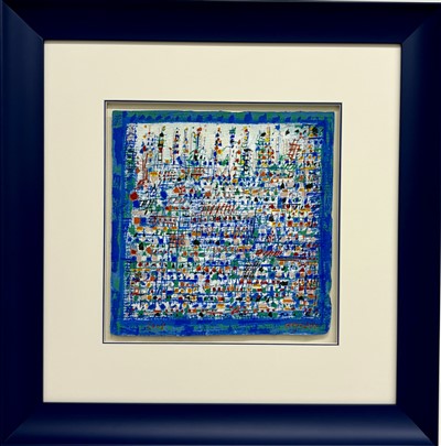 Guache sobre papel 33x33 cm, Dimensão com moldura 65x64 cm